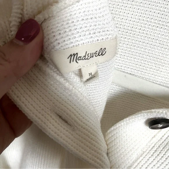 Madewell Mock Neck Button Back Top, Size M - Picture 8 of 8